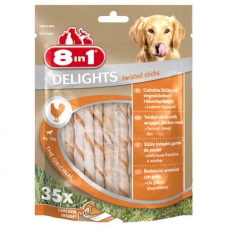 8in1 - Delights Twisted Sticks au Poulet x 35