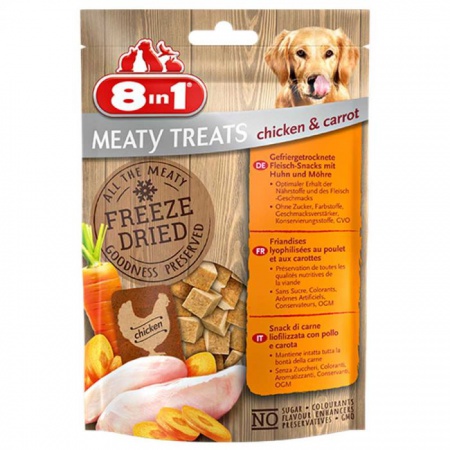 8in1 - Freeze Dried Poulet et Carottes 50 g