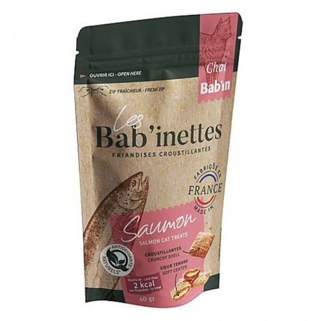 BAB\'IN - Bab\'inette Friandises Chat, Croustillantes et Coeur Tendre SAUMON