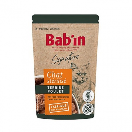 BAB\'IN - Sachet de Terrine Chat Stérilisé POULET