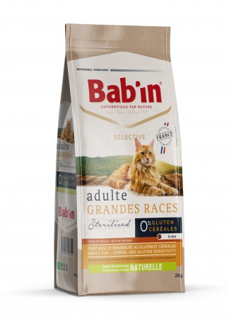 BAB\'IN - Selective Chat grande race Grain Free - Poulet 