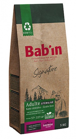 BAB\'IN - Signature Chat Adult Sans Céréales au SAUMON