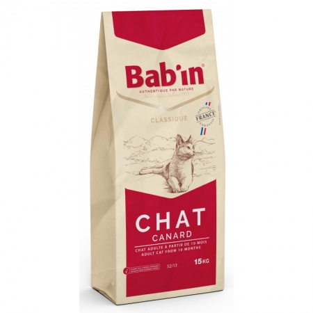 BAB\'IN Classique - Chat Adulte - Canard 14 Kg