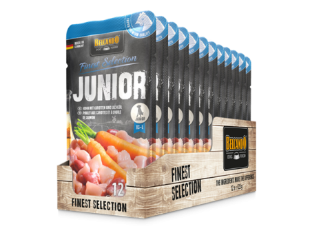 BELCANDO®  - FINEST Sélection - Sachet JUNIOR au Poulet avec Carottes & Huile de Saumon