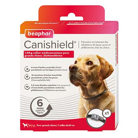 Canishield, Petits et Moyens Chiens - 1 collier de 48 cm.