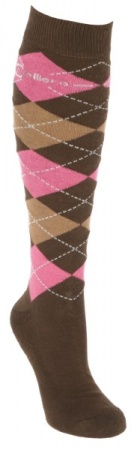 Covalliero - Chaussettes d\'Équitation BRESCIA / Marron & Rose