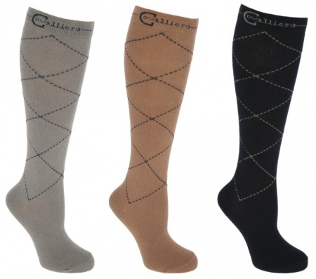 Covalliero - Chaussettes d\'Équitation KARO / Lot de 3 Paires