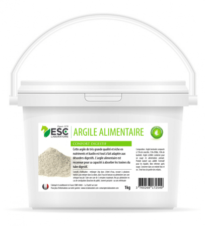 ESC LABORATOIRE - Argile Alimentaire 1 Kg