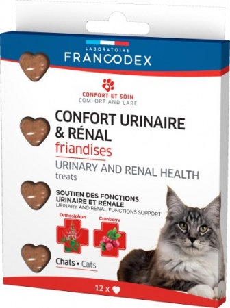 FRANCODEX - Friandises Chat Confort Urinaire & Rénal (x 12 bouchées)