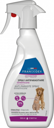 FRANCODEX - Spray antiparasitaire au Diméthicone Chien & Chat