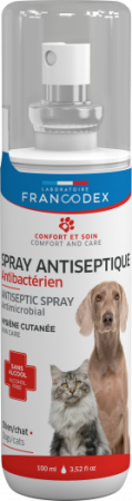 FRANCODEX - Spray antiseptique action antibactérienne Chien & Chat