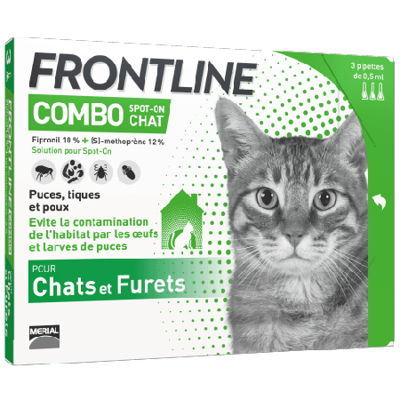 FRONTLINE COMBO - 3 pipettes pour chat et furet