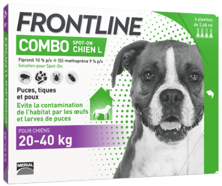 FRONTLINE COMBO - 4 pipettes pour chien