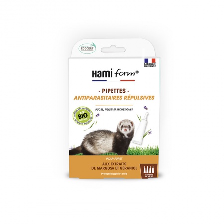 HAMIFORM - Pipettes antiparasitaires répulsives Bio pour furet