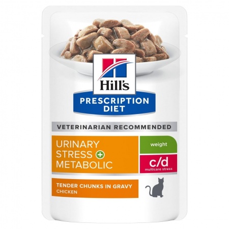 HILL\'S Prescription Diet - Chat Urinary c/d Stress + Metabolic CHICKEN (12 x 85g.)