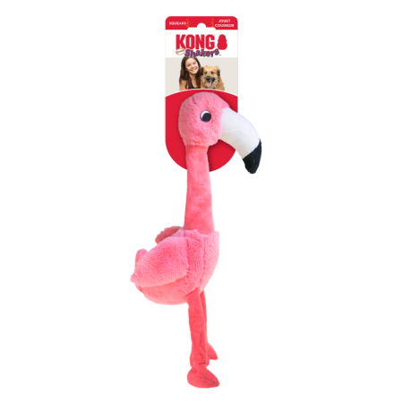 KONG - Shakers Honkers Flamingo / Jouet Chien Flamant Rose