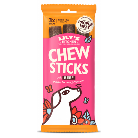 LILY\'S KITCHEN - Chew Sticks - 3x Sticks à mâcher Boeuf