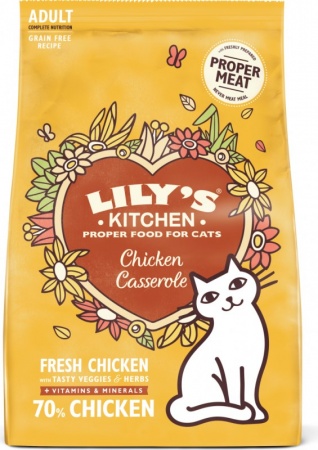 LILY\'S KITCHEN - Chicken Casserole - Croquettes sans céréales au poulet pour chat adulte