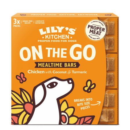 LILY\'S KITCHEN - Chien Barres Repas ON the GO Poulet avec noix de Coco & Safran des Indes