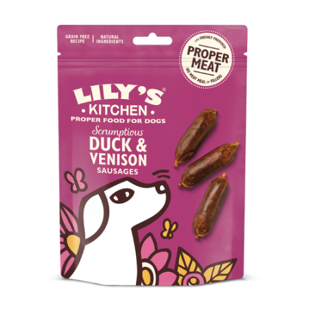 LILY\'S KITCHEN - Duck & Venison Sausages - Saucisses de canard et de chevreuil