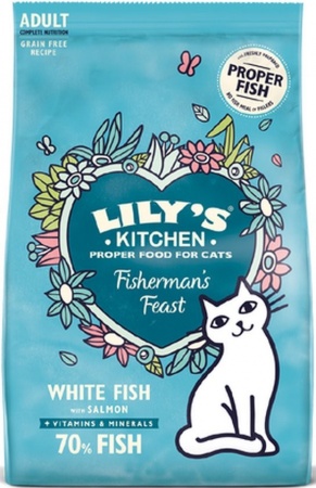 LILY\'S KITCHEN - Fisherman\'s Feast - Croquettes sans céréales au poisson pour chat adulte