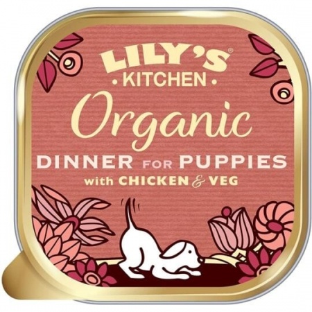 LILY\'S KITCHEN - Organic - Dinner for Puppies chicken - Pâtée tendre bio au poulet pour chiot