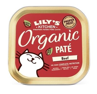 LILY\'S KITCHEN - Pâté Organic Chat au Boeuf