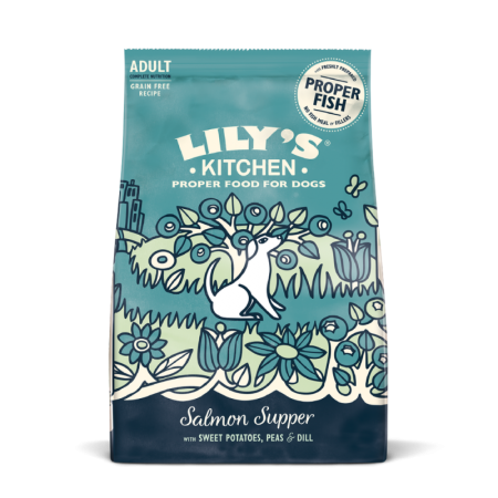 LILY\'S KITCHEN - Salmon Supper - Croquettes sans céréales au saumon pour chien adulte