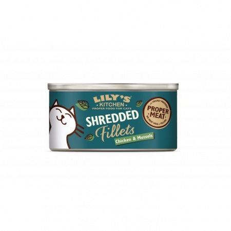 LILY\'S KITCHEN - Shredded Fillets - Effilochés en bouillon au poulet et moules