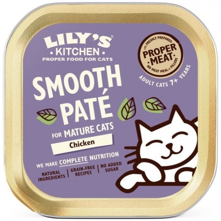 LILY\'S KITCHEN - Smooth paté Mature Cats - Pâtée Bio pour Chat Sénior au Poulet