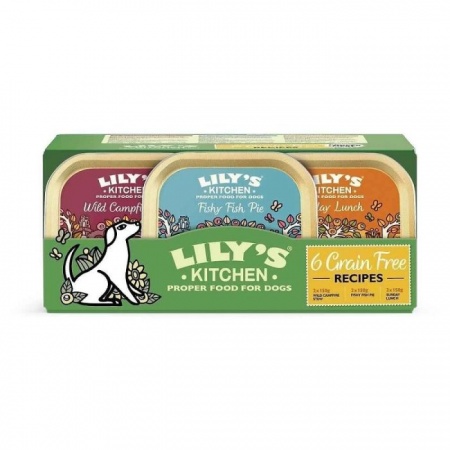 LILY\'S KITCHEN - x6 grain free Recipes - Multipack 6 Recettes de pâtées pour chien sans céréales