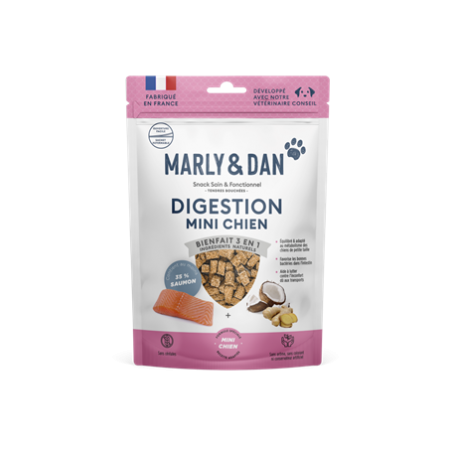 MARLY & DAN - Tendres Bouchées Mini Chiens DIGESTION Bienfait 3 en 1