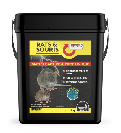 MYRIAD - GRANOMIX (Brodifacoum 25 ppm) Rats & Souris