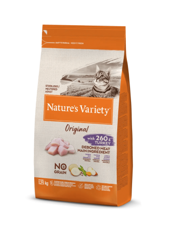 NATURE\'S VARIETY - Chat Adult Stérilisé Selected Dinde, Sans Céréales