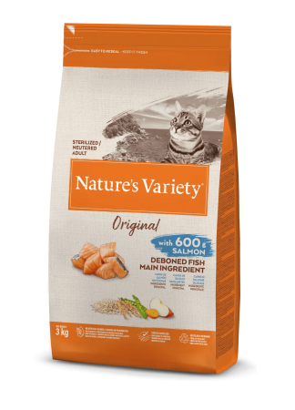 NATURE\'S VARIETY - Chat Stérilisé Selected Saumon, Sans Céréales