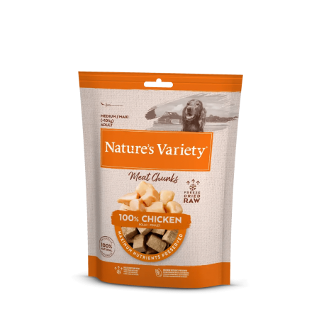 NATURE\'S VARIETY - Meat Chuncks (Friandise Lyophilisée) 100% POULET