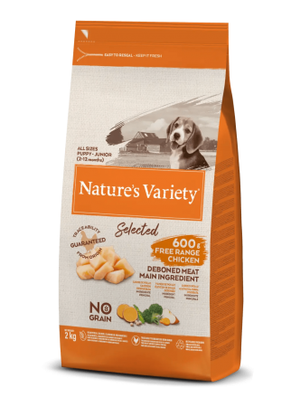 NATURE\'S VARIETY - Selected Chien Junior Toutes Races Poulet Élevé en Plein Air