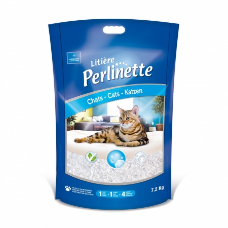 Perlinette - Litière Chat Silice Grains Irréguliers 7.2 Kg.