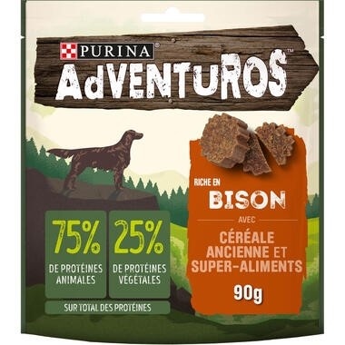 PURINA - Friandises Tendres Chien Adventuros BISON Sachet Fraîcheur 90g.