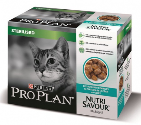 PURINA PROPLAN - NutriSavour Sterilised Poisson Pâtée en gelée 10x85g