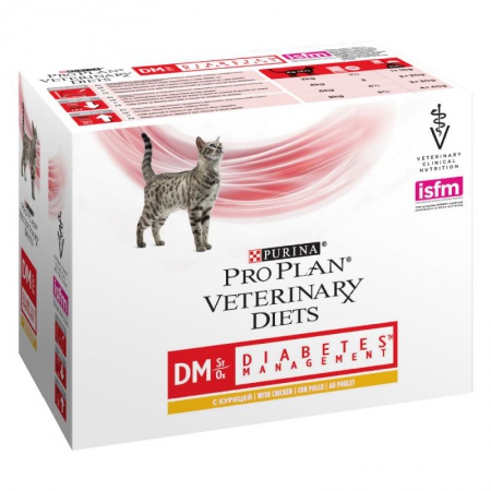 PURINA PROPLAN - Veterinary Diets DM St/Ox Diabetes 10x85 g au Poulet