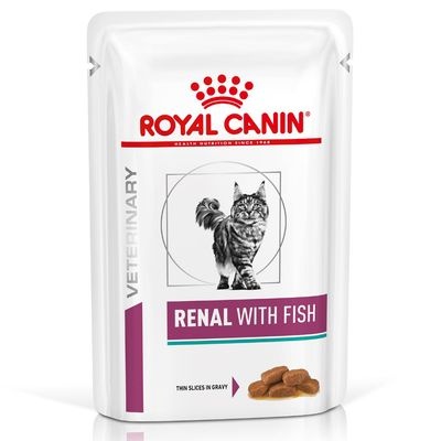 ROYAL CANIN Veterinary - Chat Renal with Fish, Émincés en sauce