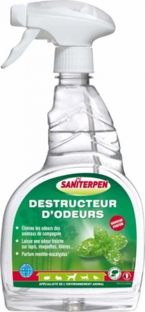 SANITERPEN - Destructeur d\'odeurs en Spray Menthe Eucalyptus 750 mL