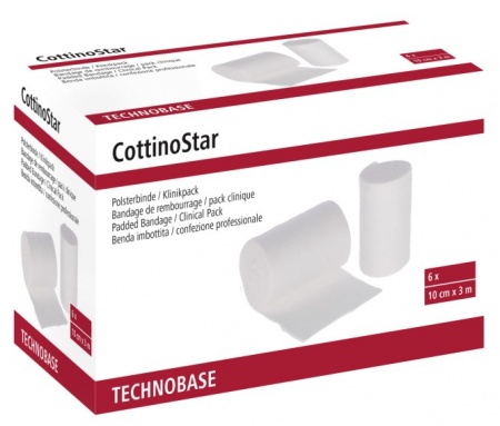 TECHNOBASE - CottinoStar Pack 6 Rouleaux Bandage (10 cm. x 3 m.)