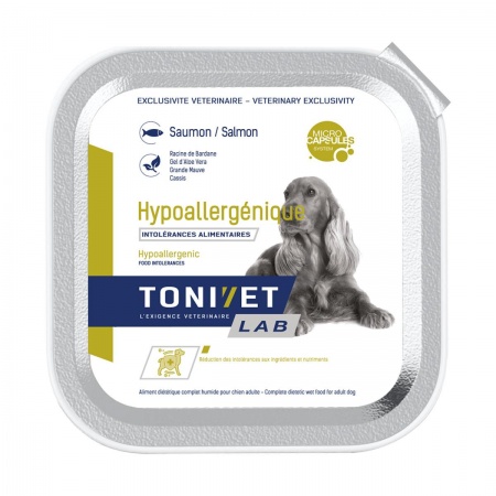 TONIVET® - LAB Chien - Aliment Complet Humide HYPOALLERGÉNIQUE au Saumon