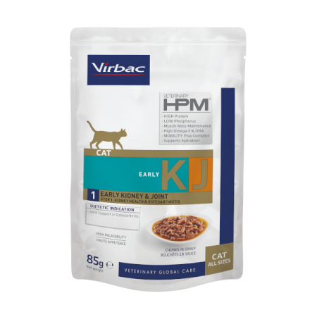 VIRBAC - Sachet Vet HPM Chat Insuffisance Rénale & Ostéoarthrite / Early KJ 1 (12 x 85g)