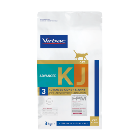 VIRBAC - Vet HPM Croquettes Chat Insuffisance Rénale & Ostéoarthrite / Advanced KJ 3 