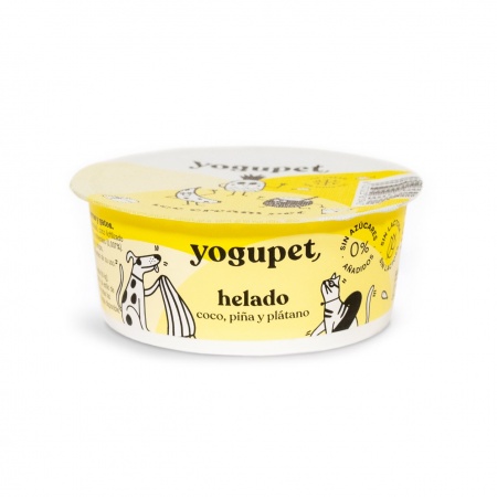 yogupet - Crème Glacée pour Chien (Sans Lactose & Sans Sucre Ajouté) à la Noix de Coco, Ananas & Banane