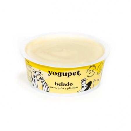 yogupet - Crème Glacée pour Chien (Sans Lactose & Sans Sucre Ajouté) à la Noix de Coco, Ananas & Banane