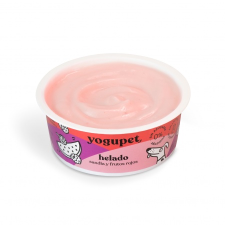 yogupet - Crème Glacée pour Chien (Sans Lactose & Sans Sucre Ajouté) à la Pastèque, Framboise & Mûre